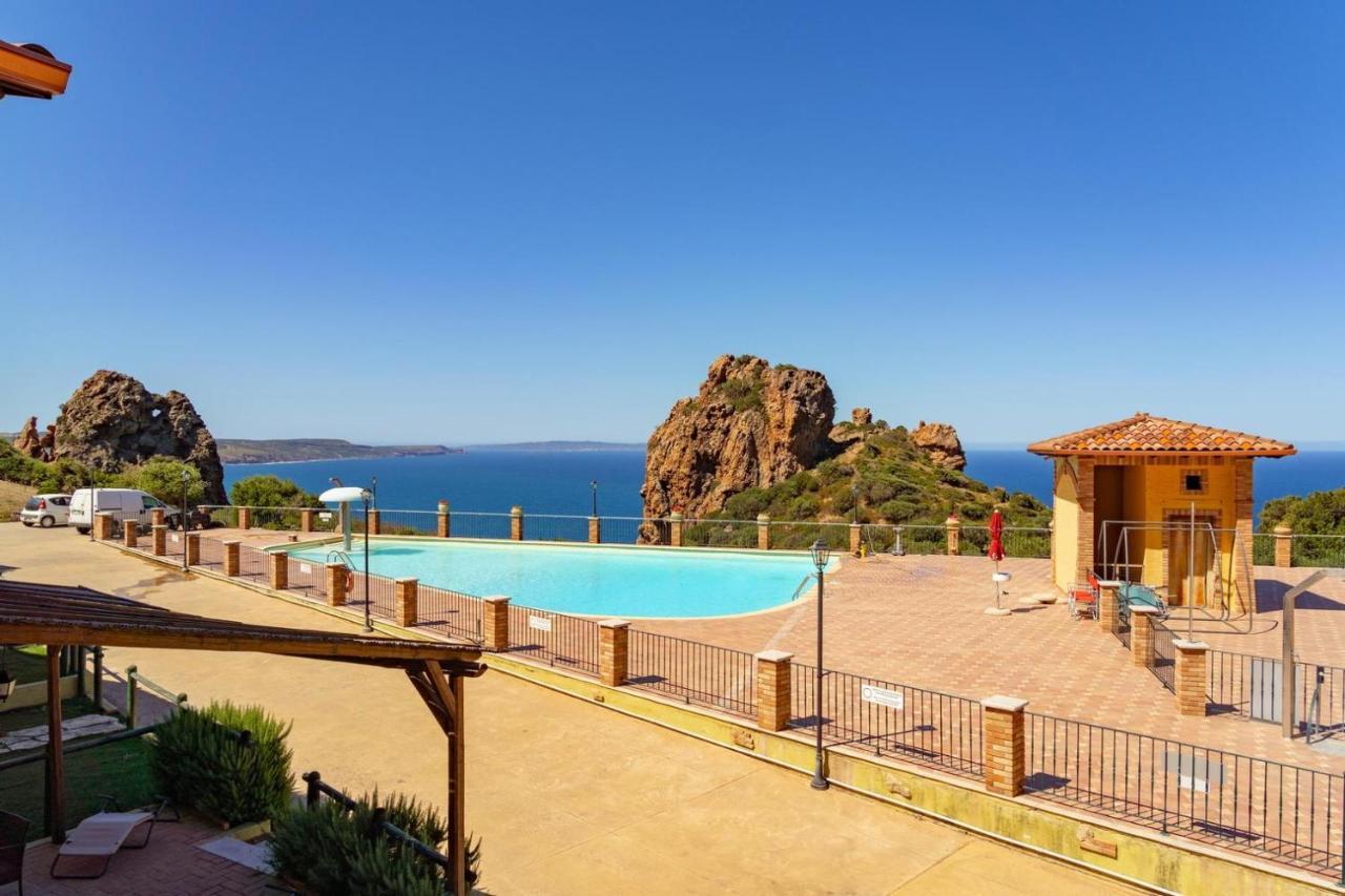 L'Estasi Tanca Piras A Bordo Piscina Con Vista Mare Βίλα Nebida Εξωτερικό φωτογραφία
