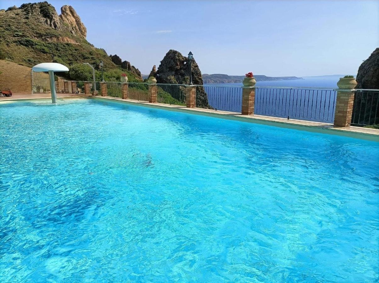 L'Estasi Tanca Piras A Bordo Piscina Con Vista Mare Βίλα Nebida Εξωτερικό φωτογραφία