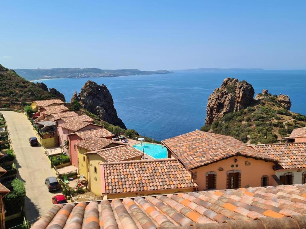 L'Estasi Tanca Piras A Bordo Piscina Con Vista Mare Βίλα Nebida Εξωτερικό φωτογραφία